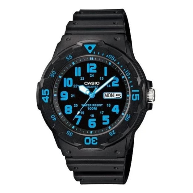 Casio Neo Black Dial Resin Strap Men's Watch | MRW-200H-2BVDF